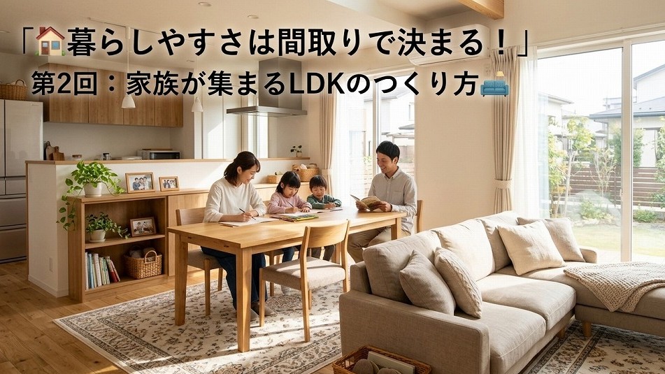 「🏠暮らしやすさは間取りで決まる！」 第2回：家族が集まるLDKのつくり方🛋 画像